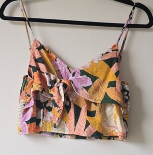 Aerie Floral Crop Top Size L